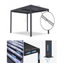 Voir la diapositive 3 : Habitat et Jardin Pergola bioclimatique en aluminium  Windsor  - 3 x 4 m - Anthracite