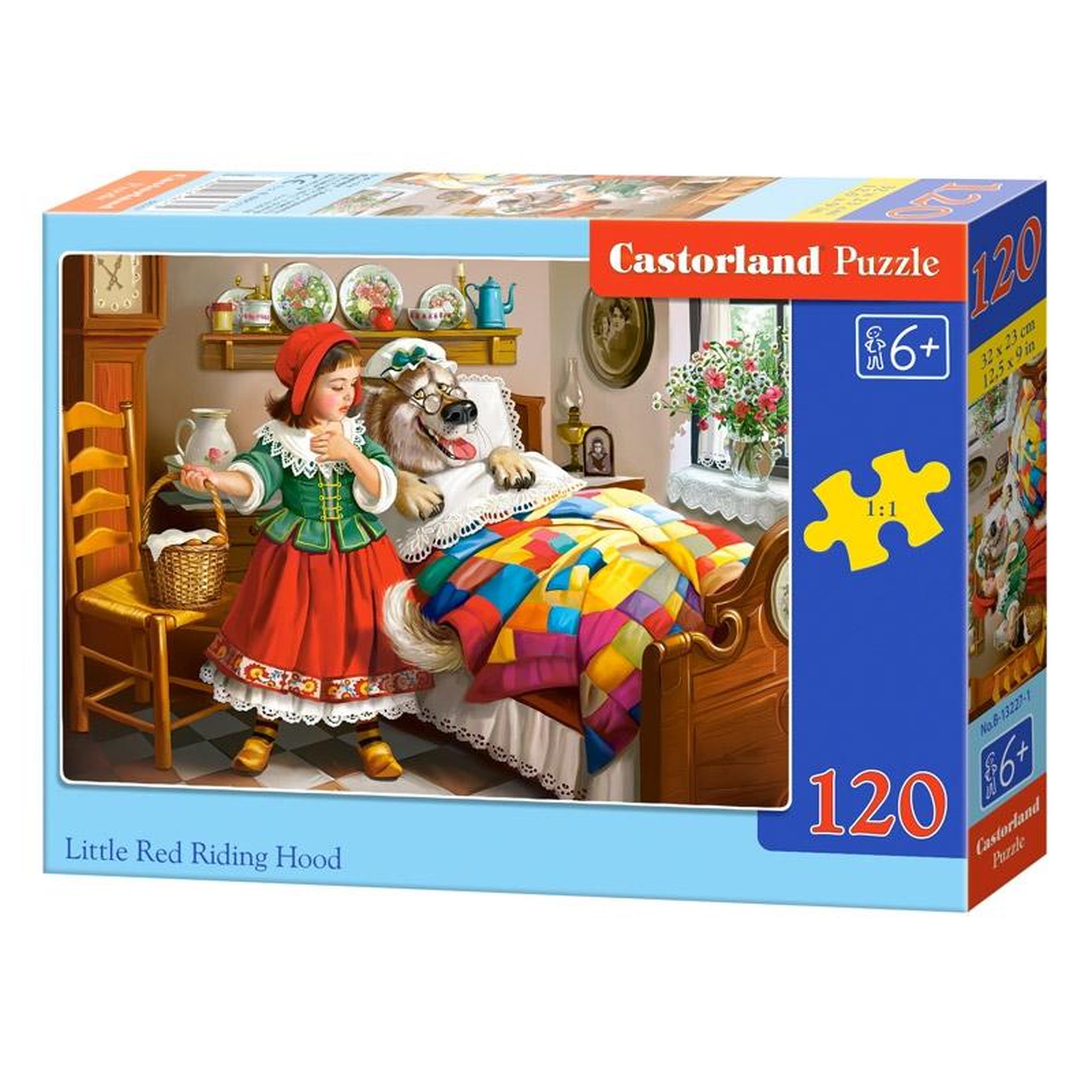 Voir la diapositive 2 : Castorland Puzzle 120 pièces : le petit chaperon rouge et le grand méchant loup