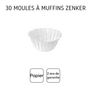 Voir la diapositive 4 : ZENKER Lot de 30 moules à muffins en papier 5 cm Zenker Smart Pastry