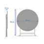 Voir la diapositive 4 : HESPERIDE Table de jardin pliante ronde 4 places GREENSBORO - Gris graphite