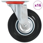 VIDAXL 16 pcs Roulettes pivotantes 125 mm