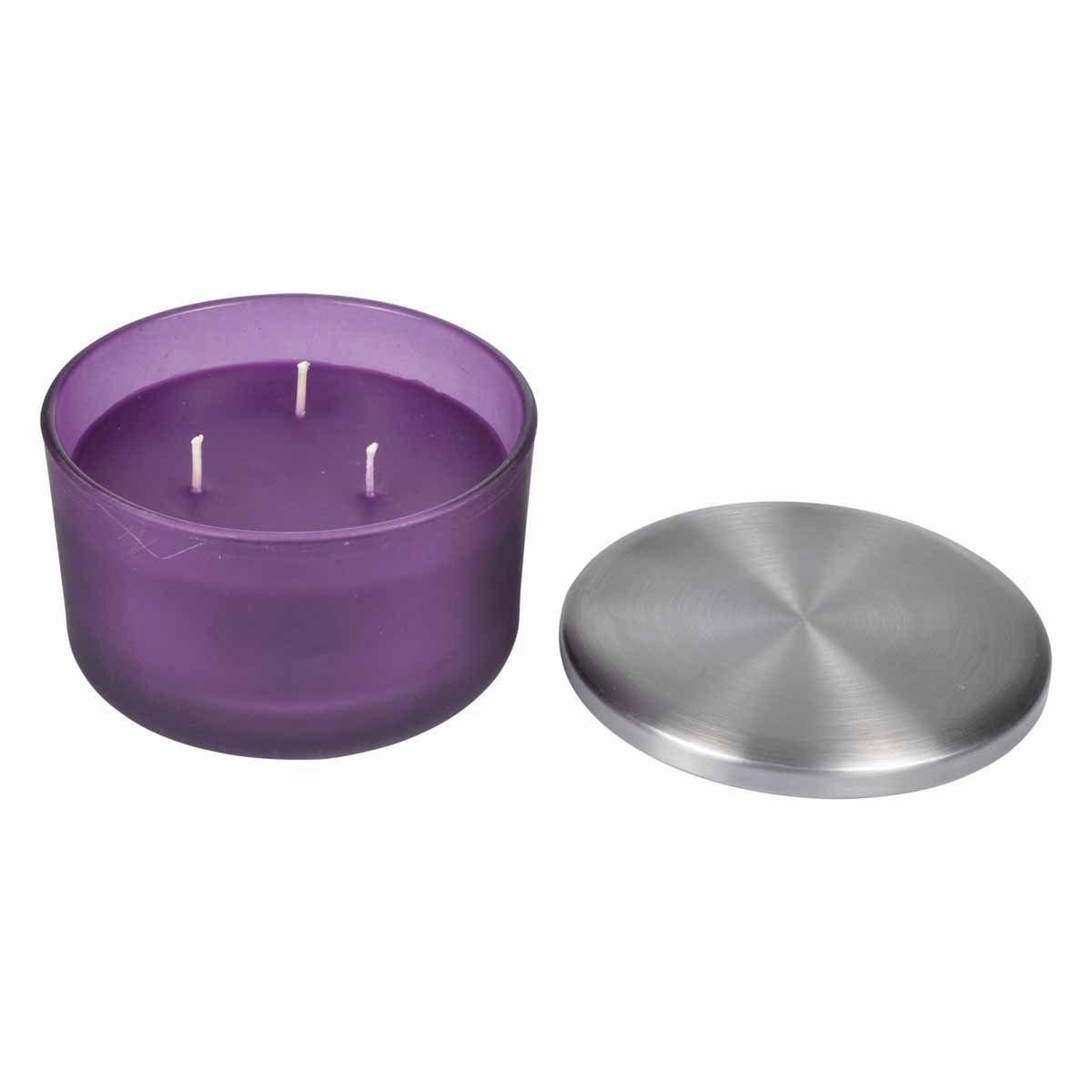 Voir la diapositive 1 : HOMEA Bougie parfumée verrine  tropical fresh  13cm mûres sauvages