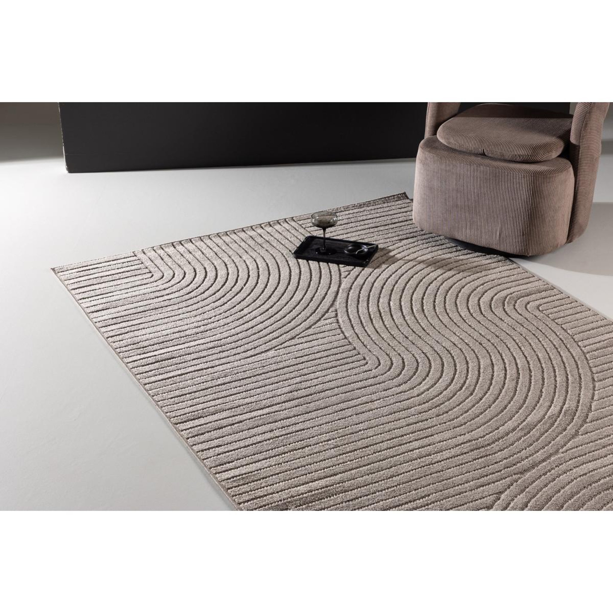 Voir la diapositive 4 : Paris Prix Tapis déco  vince solar  160x230cm marron