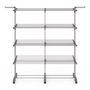 Voir la diapositive 3 : ID MARKET Séchoir à linge vertical pliable et extensible 4 niveaux MAXI capacité 50M inox et gris