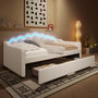 Voir la diapositive 5 : MERAX Lit avec rangement rembourré 90x200cm