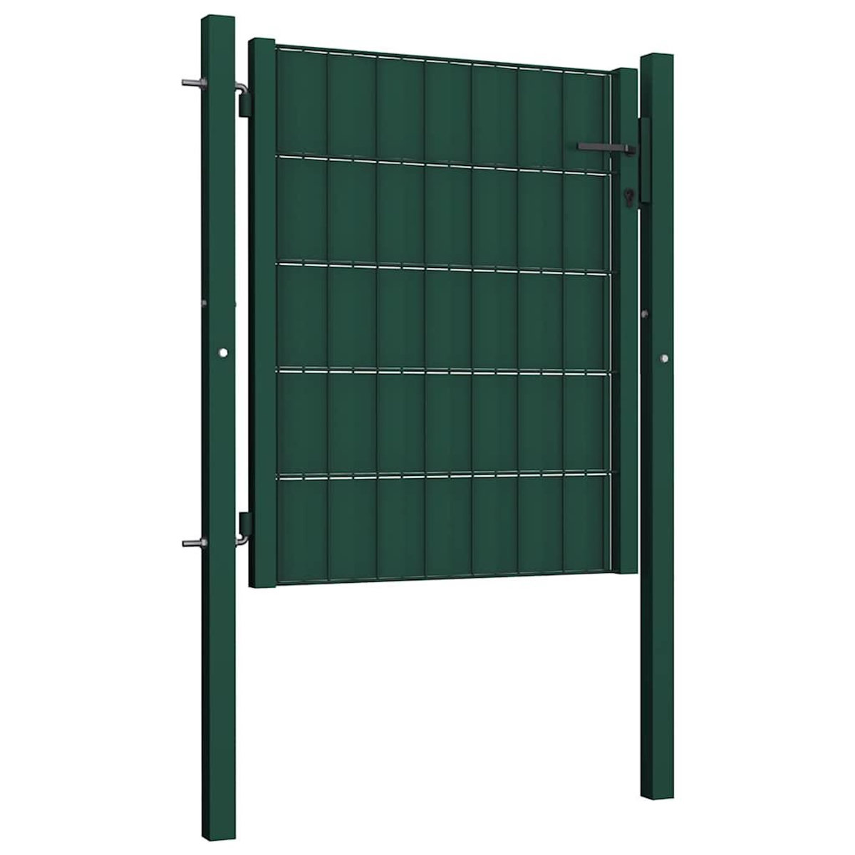 VIDAXL Portail de cloture en PVC et acier 100x100 cm vert