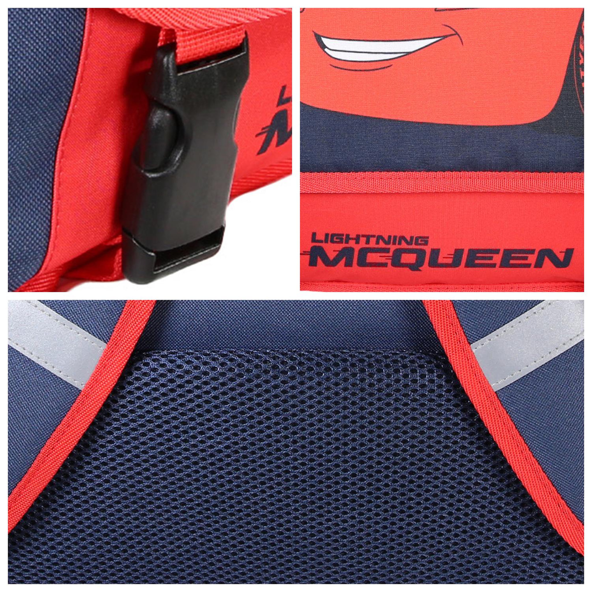 Voir la diapositive 6 : Bagtrotter Cartable Scolaire Primaire 38cm Cars Rouge et Bleu Marine  2 Compartiments - Bagtrotter