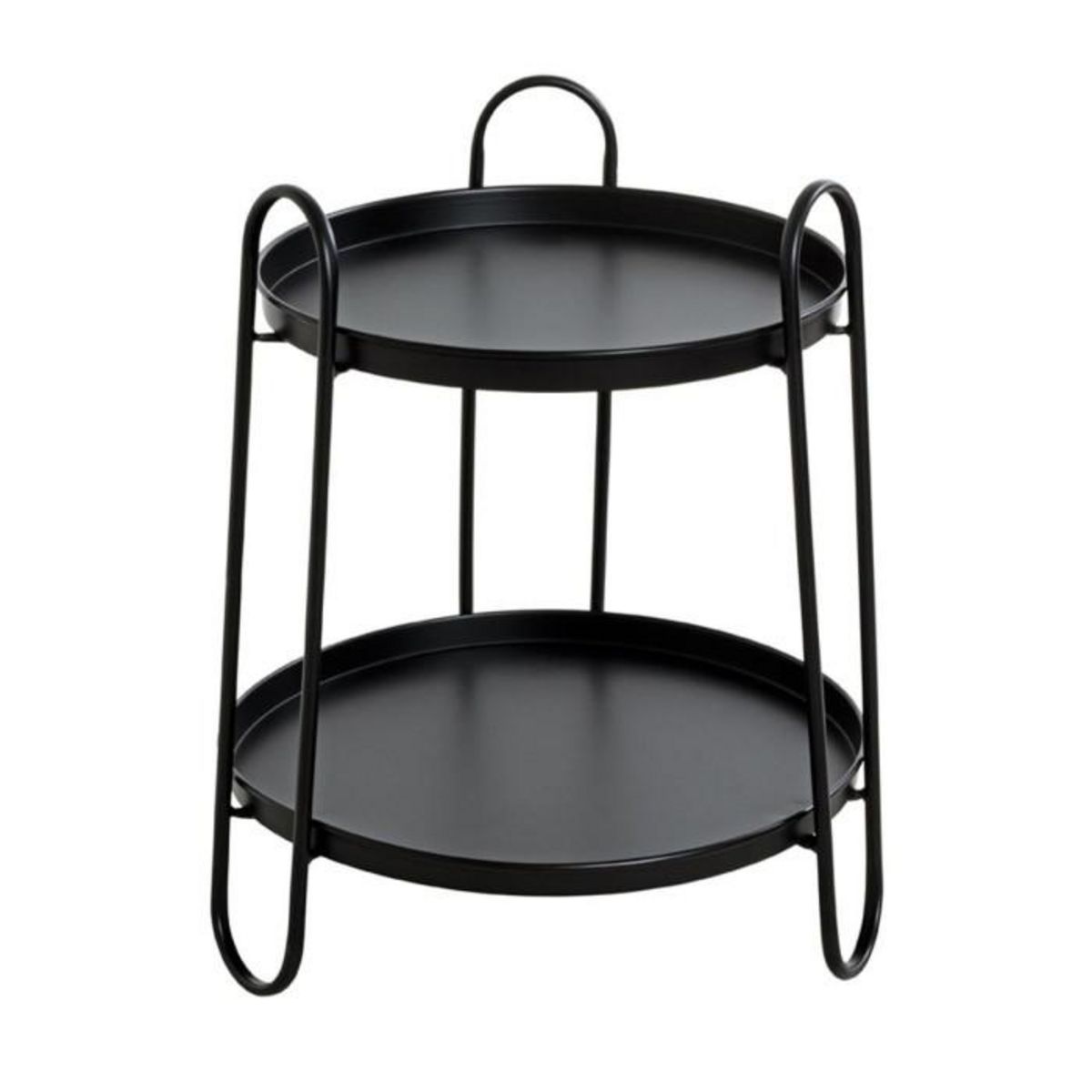 Paris Prix Table d'Appoint Design  Amita  50cm Noir Laqué