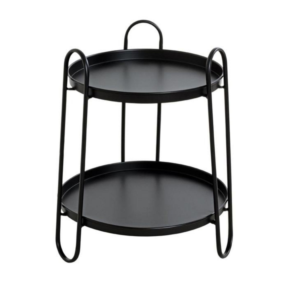 Paris Prix Table d'Appoint Design  Amita  50cm Noir Laqué