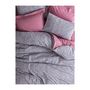 Voir la diapositive 4 : GENERIQUE Parure de lit - 129CTN64409 - 1 housse de couette 220 x 240 cm + 2 taies d'oreiller 60 x 60 cm - 100% coton ranforcé - Rose