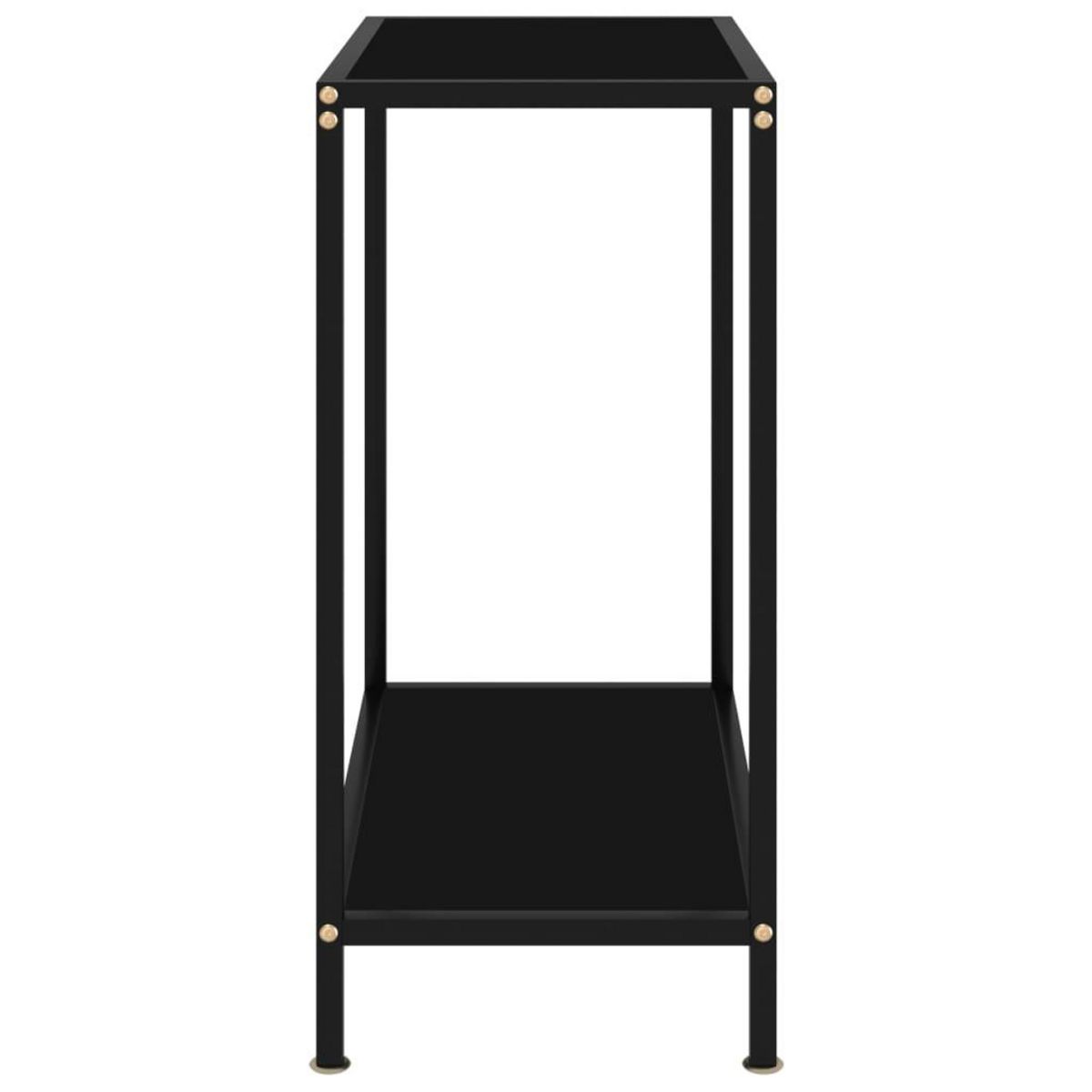 VIDAXL Table console Noir 60x35x75 cm Verre trempe