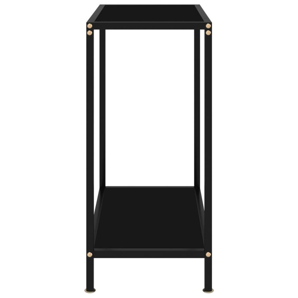 VIDAXL Table console Noir 60x35x75 cm Verre trempe