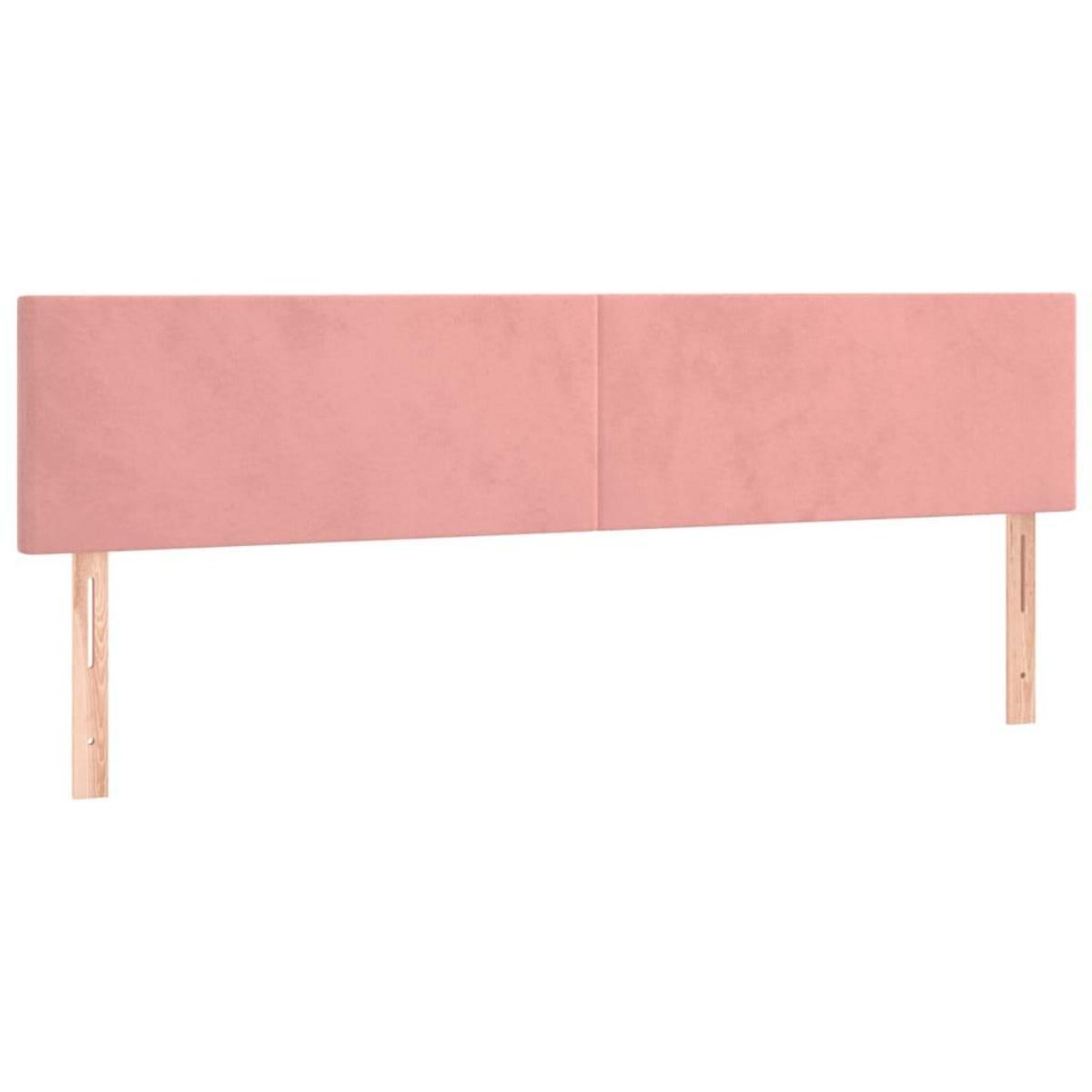 VIDAXL Tetes de lit 2 pcs Rose 100x5x78/88 cm Velours