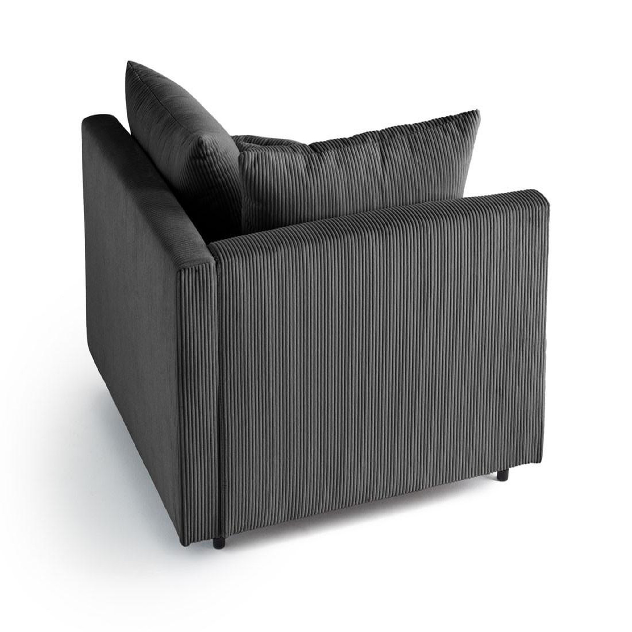 Voir la diapositive 4 : LISA DESIGN Edinburg - module d'assise d'angle gauche - en velours côtelé
