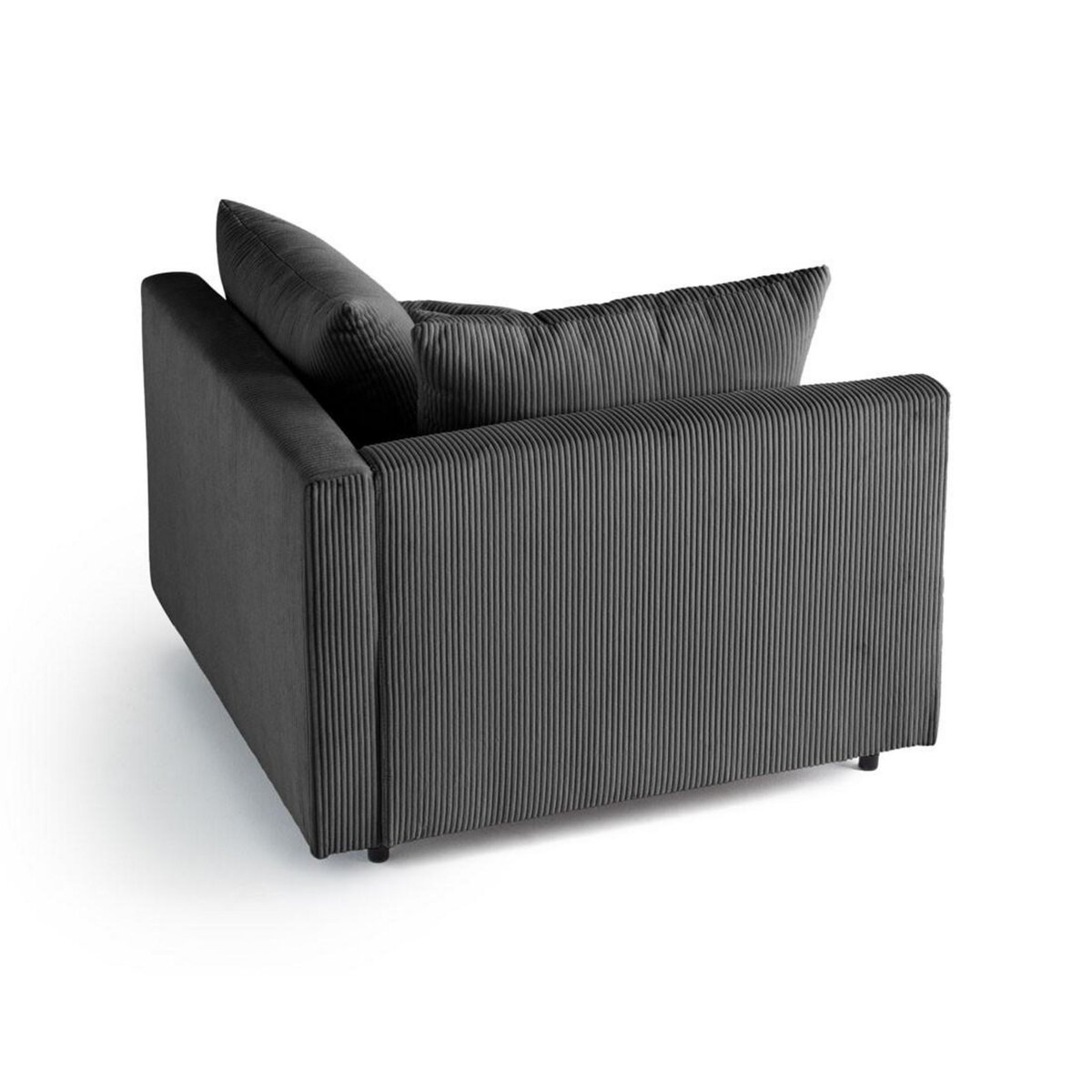 LISA DESIGN Edinburg - module d'assise d'angle gauche - en velours côtelé