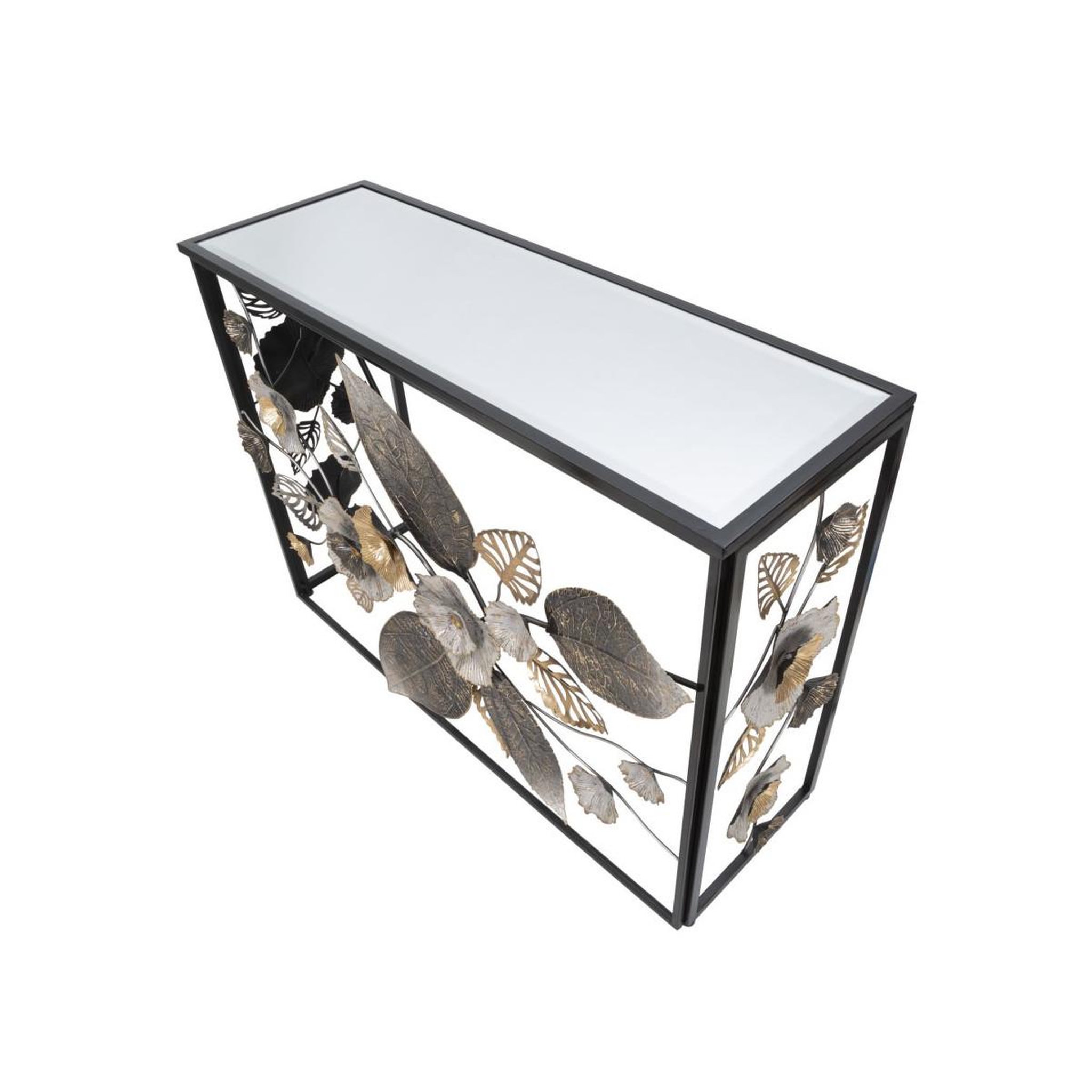 Voir la diapositive 4 : Paris Prix Console design en métal  flora  111cm multicolore