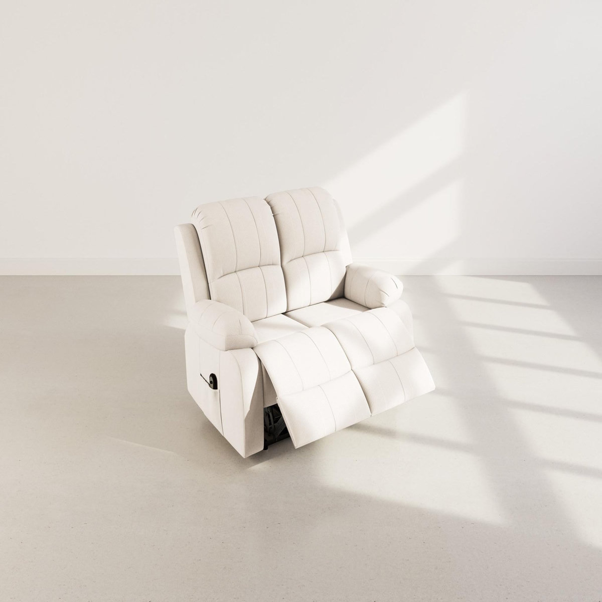 BEST MOBILIER Armand - canapé 2 places relax électrique en velours côtelé