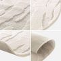 Voir la diapositive 3 : SWEEEK Tapis intérieur forme de galet motif avec relief beige Julianne 160x230cm
