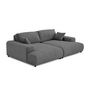 Voir la diapositive 3 : LISA DESIGN Garance - canapé droit 4 places double méridienne - assise profonde - en velours côtelé