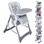 Voir la diapositive 1 : Monsieur Bébé Chaise haute bébé pliable réglable hauteur dossier tablette - Ptit
