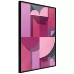 Paris Prix Affiche Murale Encadrée  Pink Geometry . Coloris disponibles : Blanc, Noir, Jaune