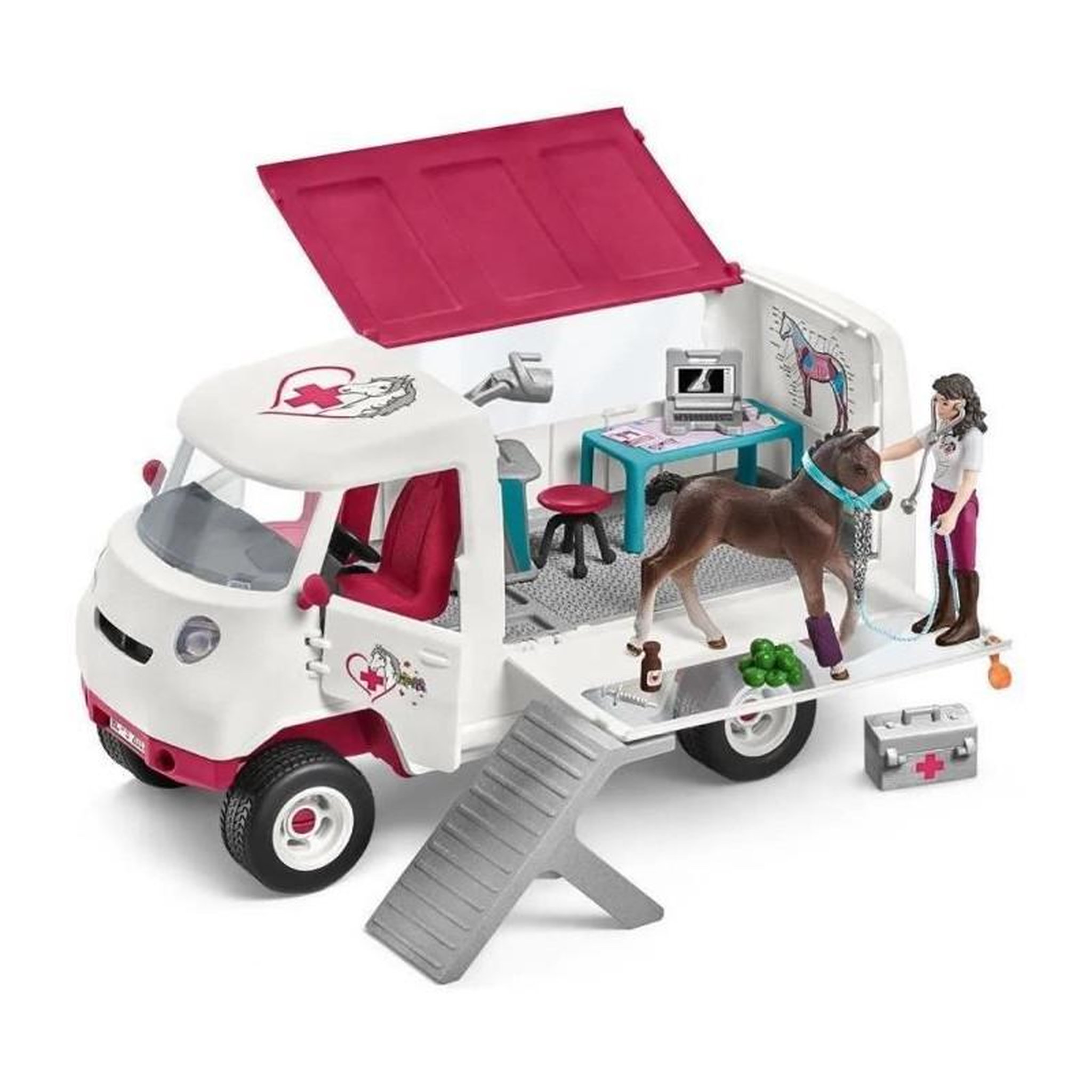 Schleich Vétérinaire mobile avec poulain Hanovrien - SCHLEICH - 42439 - A partir de 5 ans