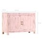 Voir la diapositive 6 : VIDAXL Buffet Rose clair 110x35x70 cm Bois de manguier massif