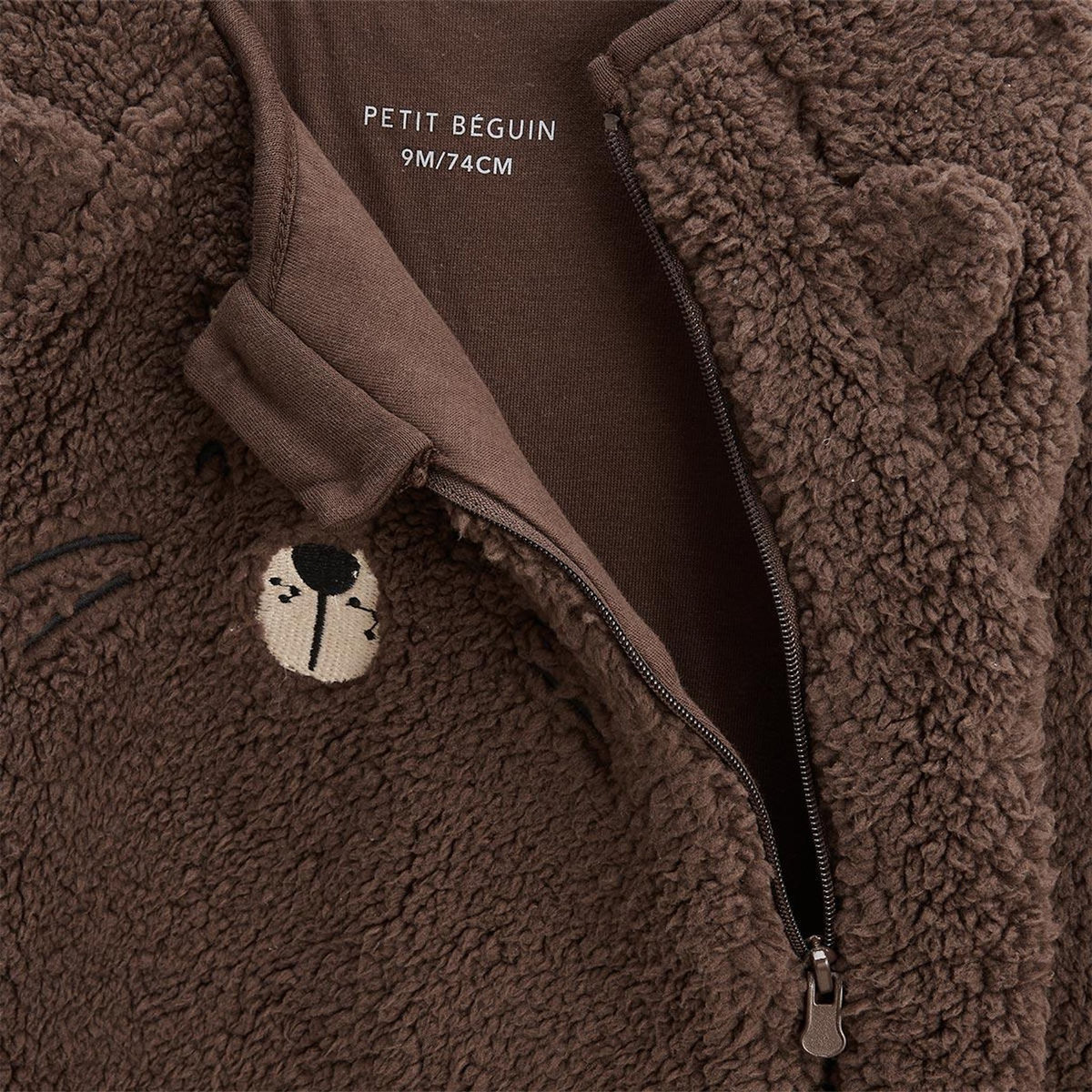 Petit Béguin Surpyjama bébé en sherpa Cracotte