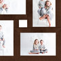 Voir la diapositive 5 : VIDAXL Collage de cadres photo pour photo de 4x(10x15 cm) Marron MDF