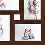 Voir la diapositive 5 : VIDAXL Collage de cadres photo pour photo de 4x(10x15 cm) Marron MDF