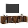 Voir la diapositive 3 : VIDAXL Meubles TV muraux 2 pcs chene fume 80x34,5x40 cm