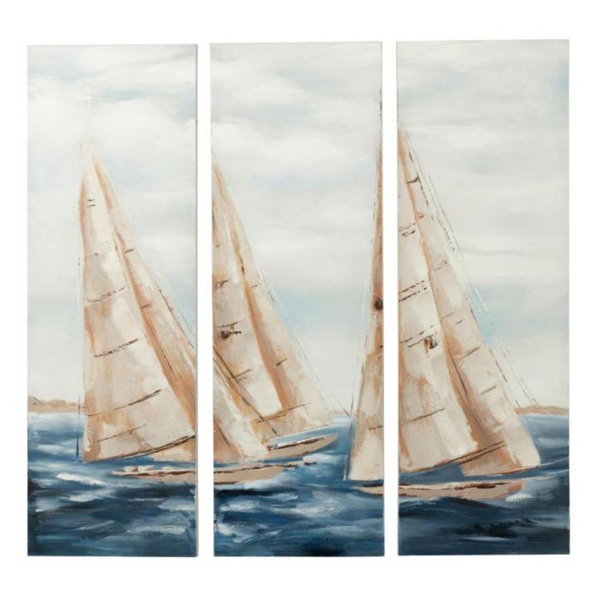 Paris Prix Lot de 3 Toiles Peinture  Vog  40x120cm Multicolore