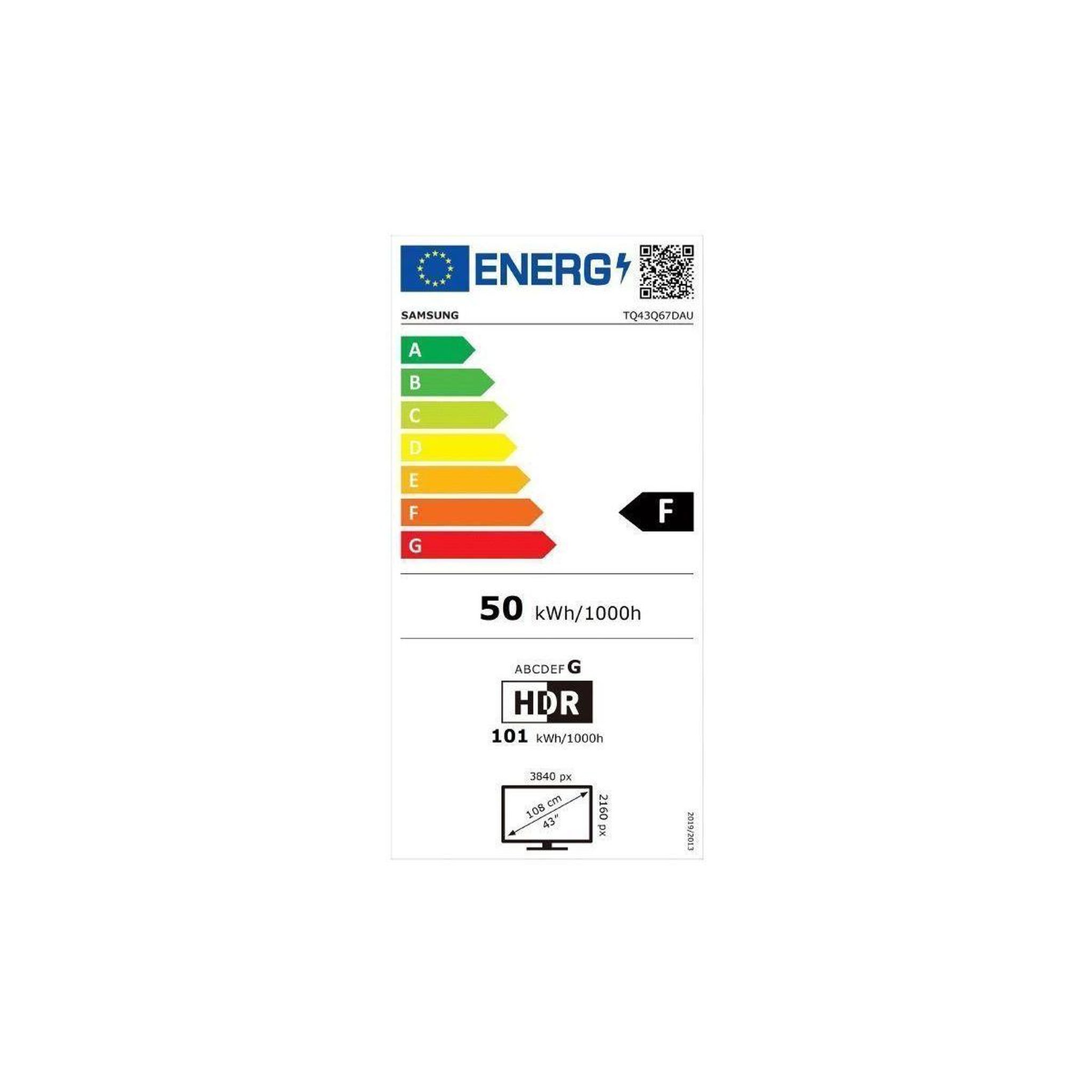 Voir la diapositive 6 : Samsung TV QLED TQ43Q67D 4K UHD AI Smart TV 2024