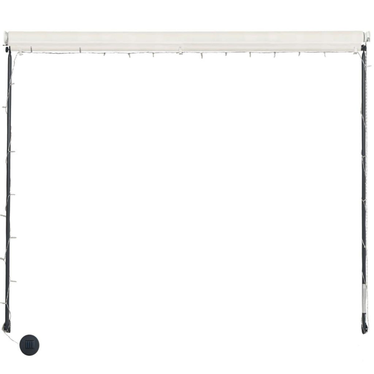 VIDAXL Auvent retractable avec LED 400x150 cm Creme