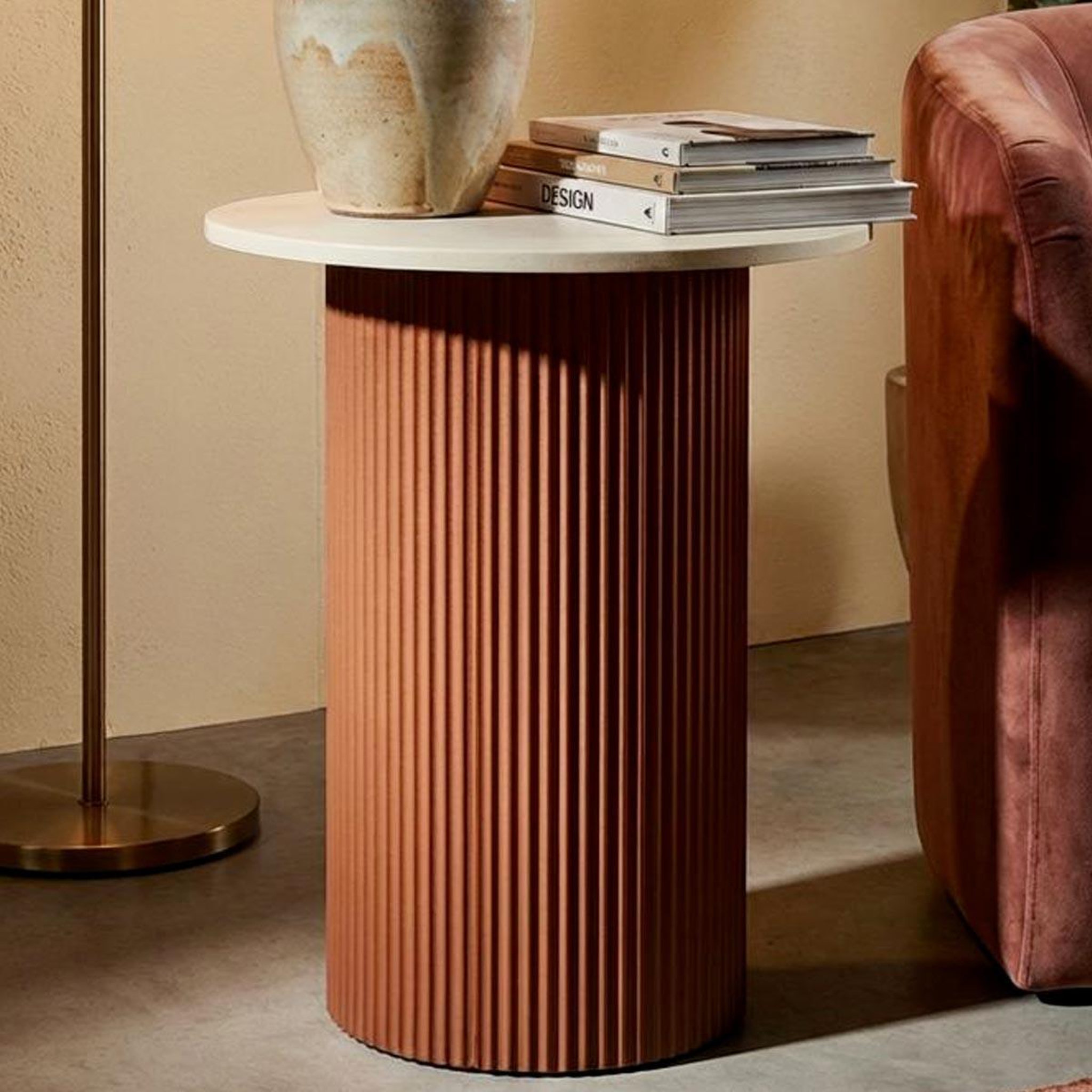 Voir la diapositive 3 : Paris Prix Table d'appoint  frankfurt  53cm rouge & blanc