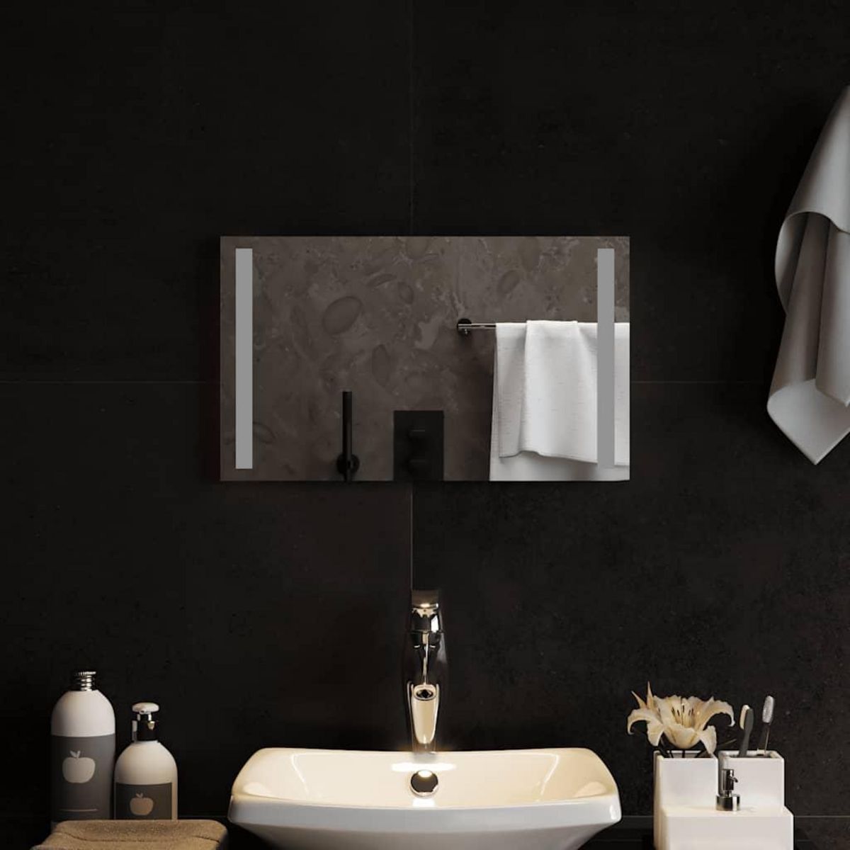 VIDAXL Miroir de salle de bain a LED 50x30 cm