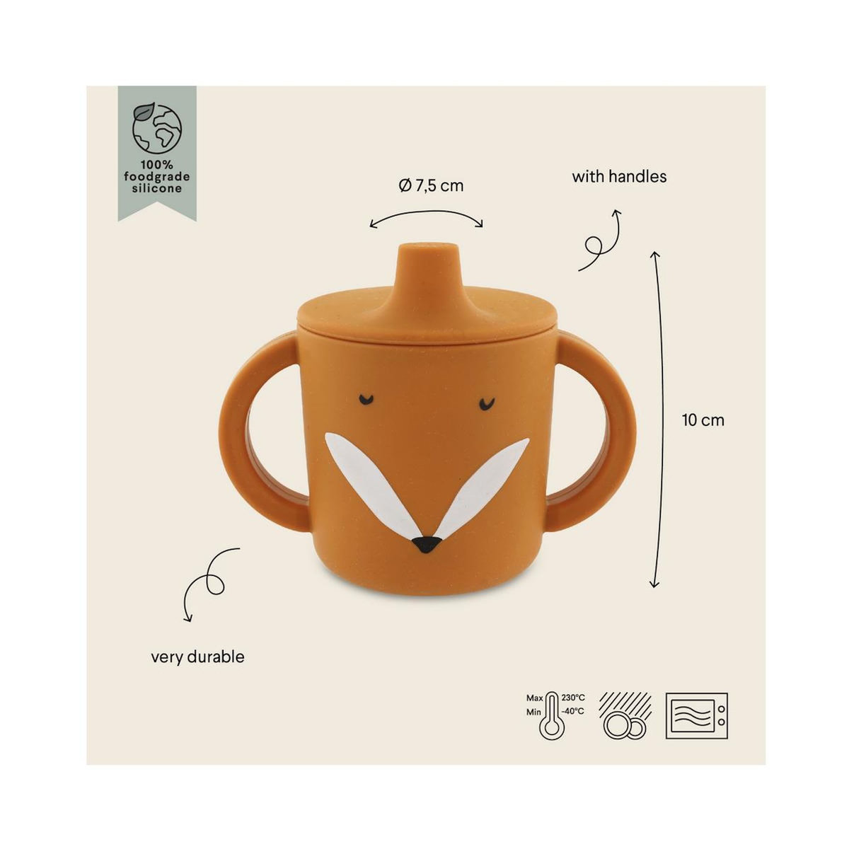 Trixie Tasse d apprentissage en silicone - Mr Fox - trixie