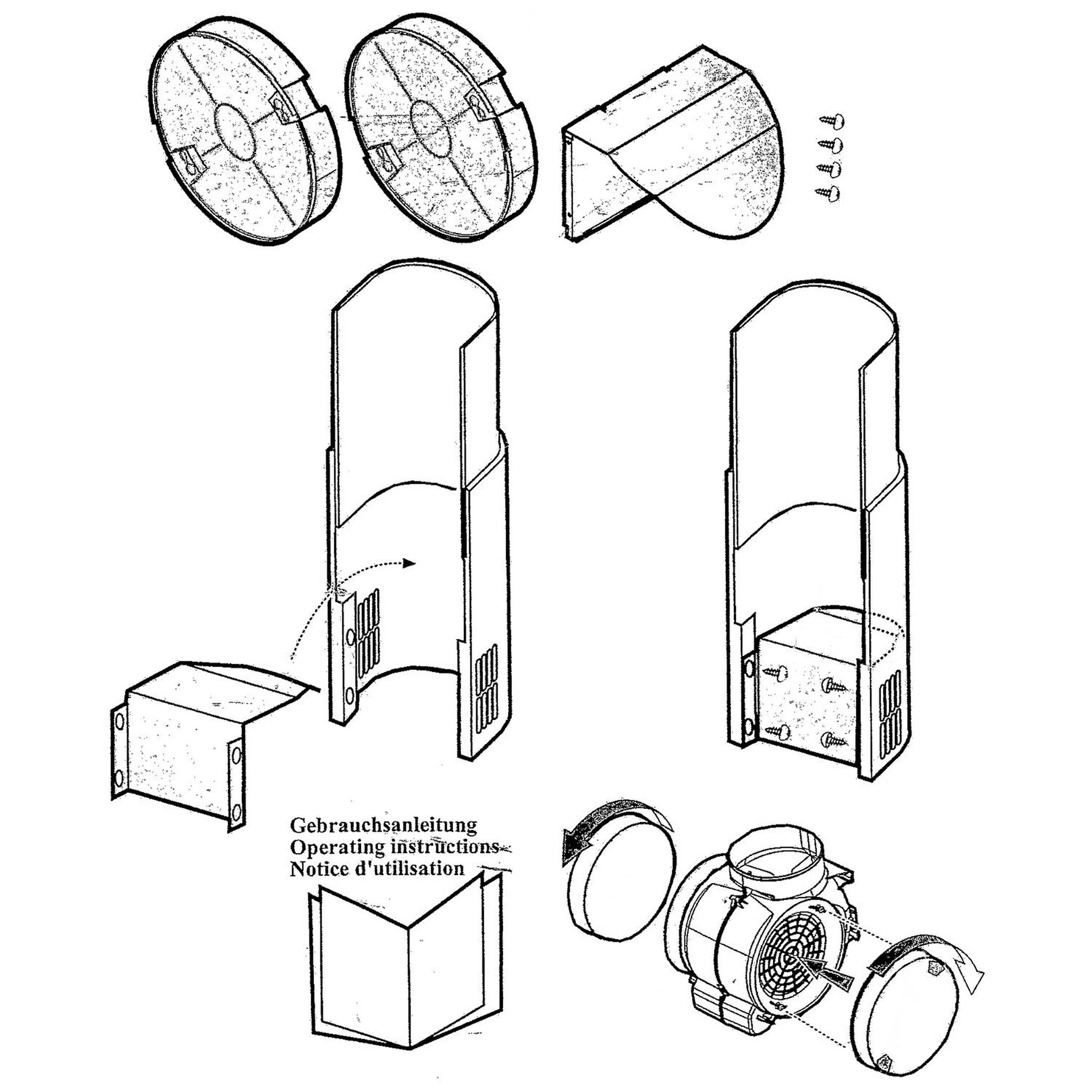 Voir la diapositive 2 : BOSCH Kit de recyclage pour hotte décorative - dhz5195
