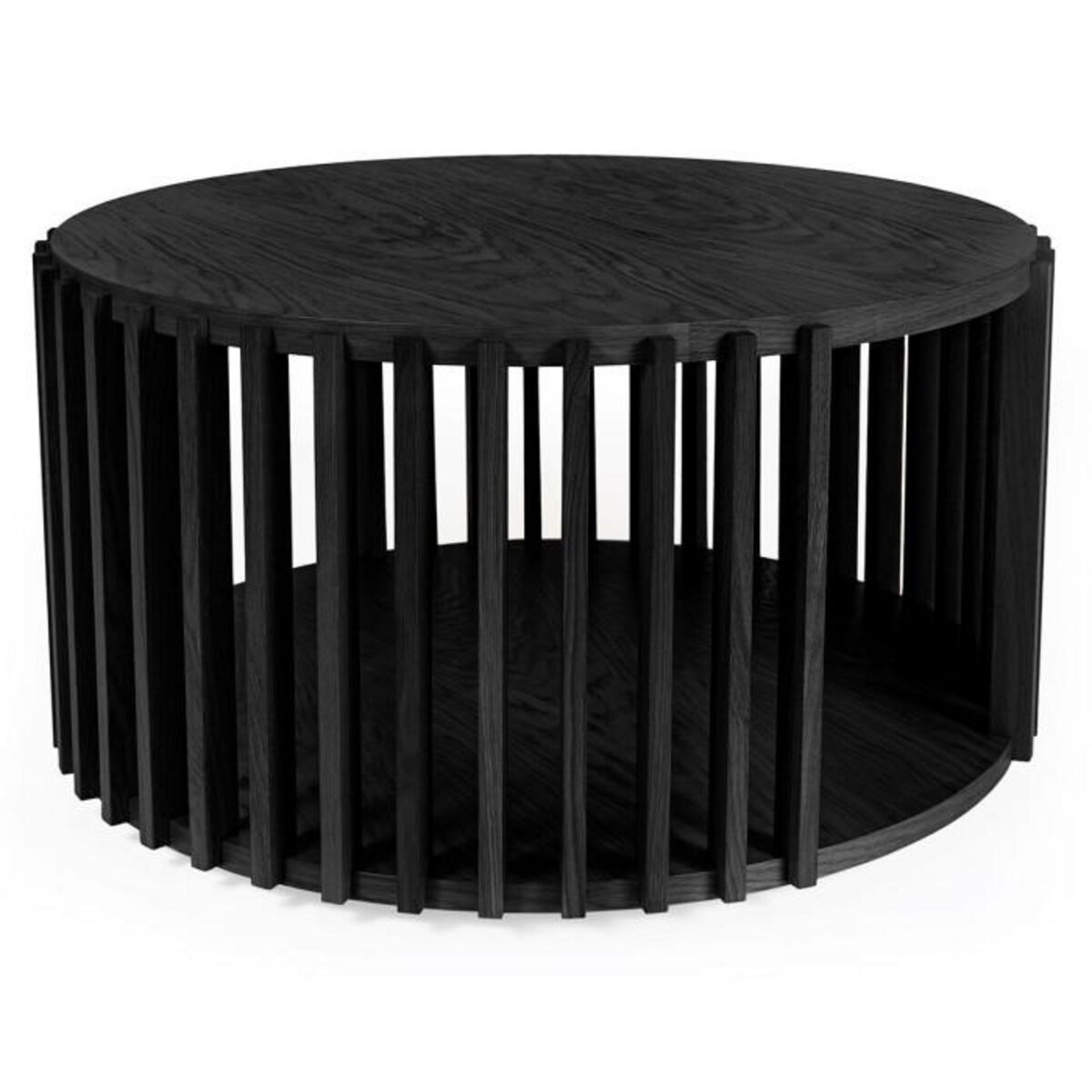 Paris Prix Table Basse Ronde Design  Drum  83cm Noir