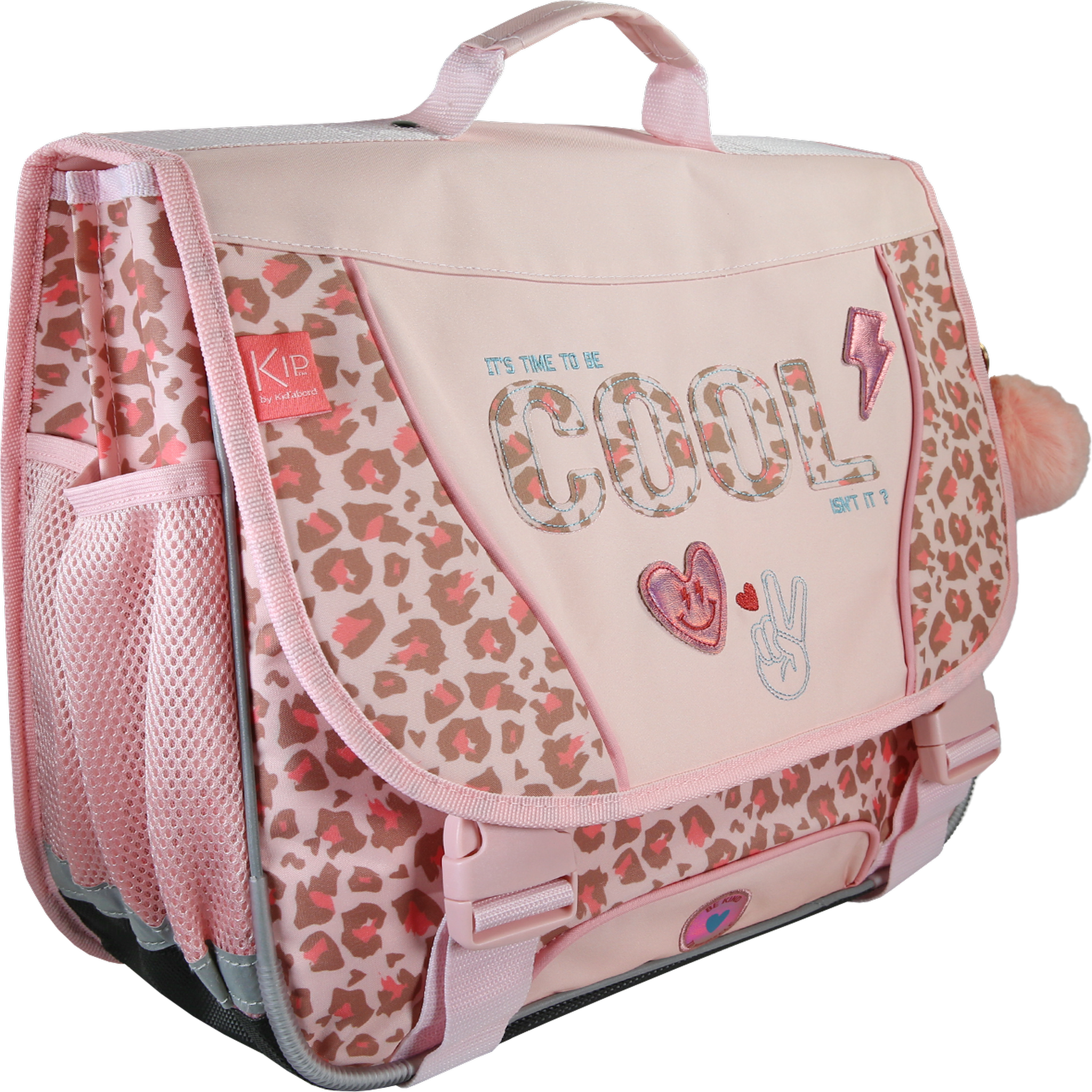 Voir la diapositive 2 : Bagtrotter KIP - Cartable scolaire 38 cm Graou - Rose - 2 Compartiments