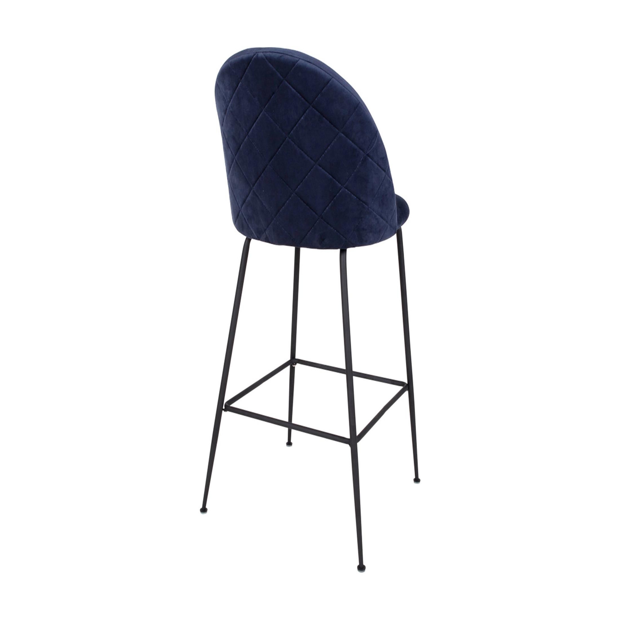 Voir la diapositive 5 : LISA DESIGN Antigua - lot de 2 tabourets de bar - en velours bleu