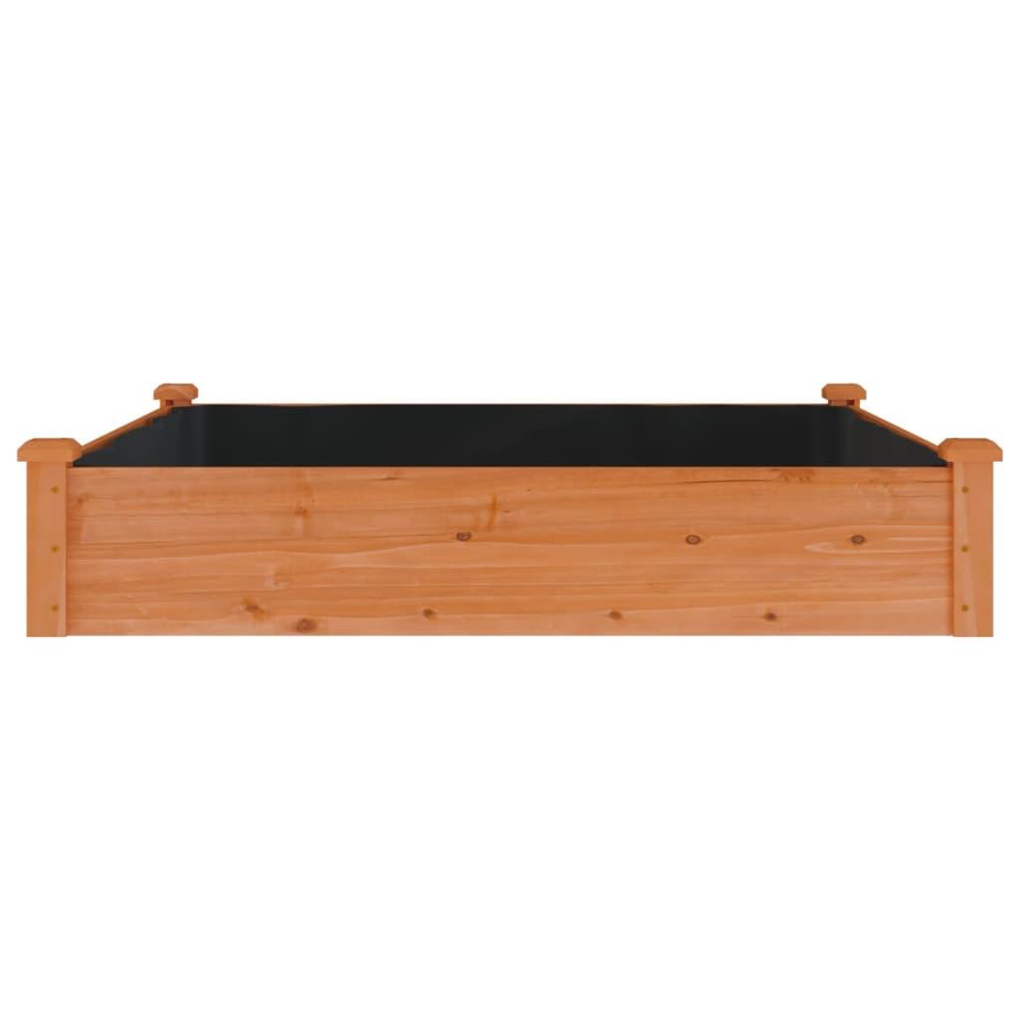 Voir la diapositive 4 : VIDAXL Lit sureleve de jardin doublure 120x120x25 cm bois massif sapin