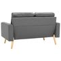 Voir la diapositive 5 : VIDAXL Canape a 2 places Gris clair Tissu