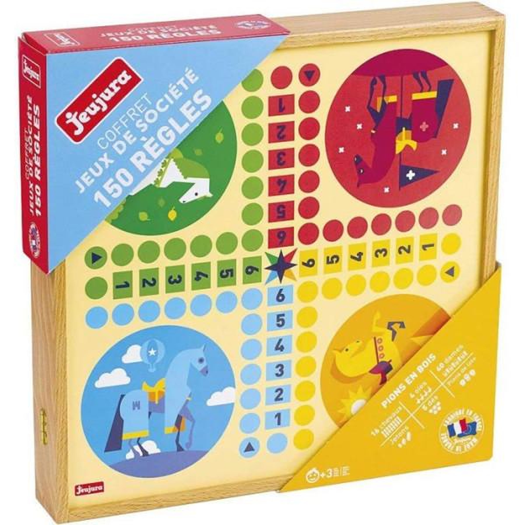 Voir la diapositive 3 : JEUJURA Coffret de jeux classiques - 150 regles