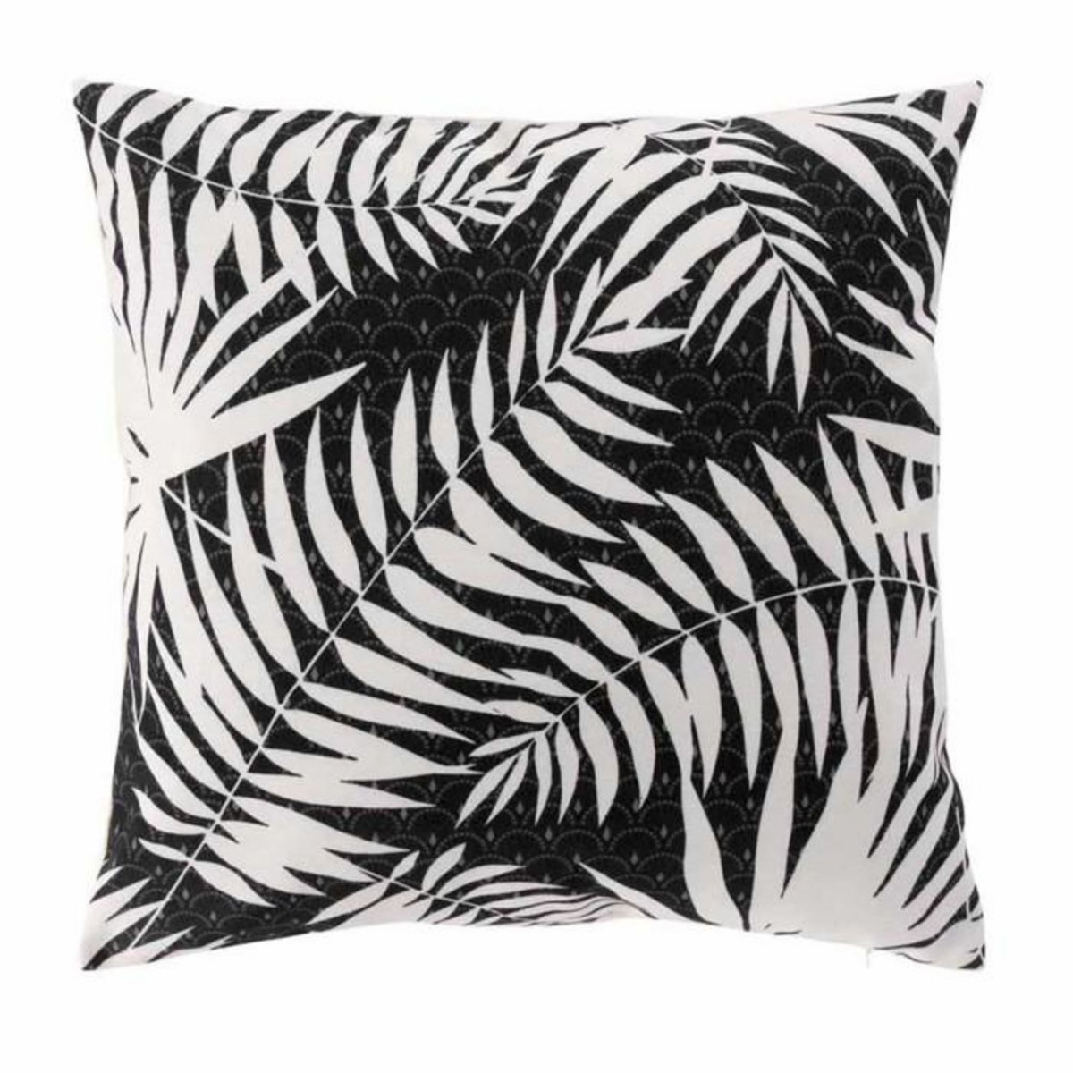 Paris Prix Housse de Coussin Déco  Millefeuilles  40x40cm Noir