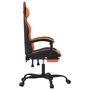 Voir la diapositive 4 : VIDAXL Chaise de jeu pivotante repose-pied Noir et orange Similicuir