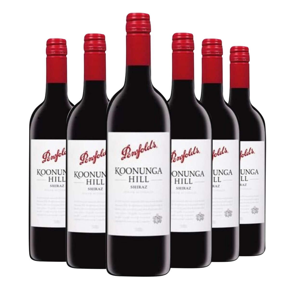 Lot de 6 bouteilles Penfolds Koonunga Hill Shiraz Australie Rouge 2013