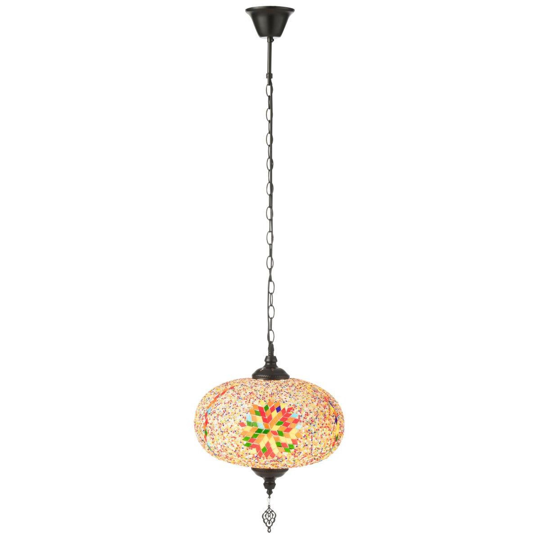 Voir la diapositive 3 : J-LINE Lampe Suspension Mosaïque  Neal  30cm Multicolore