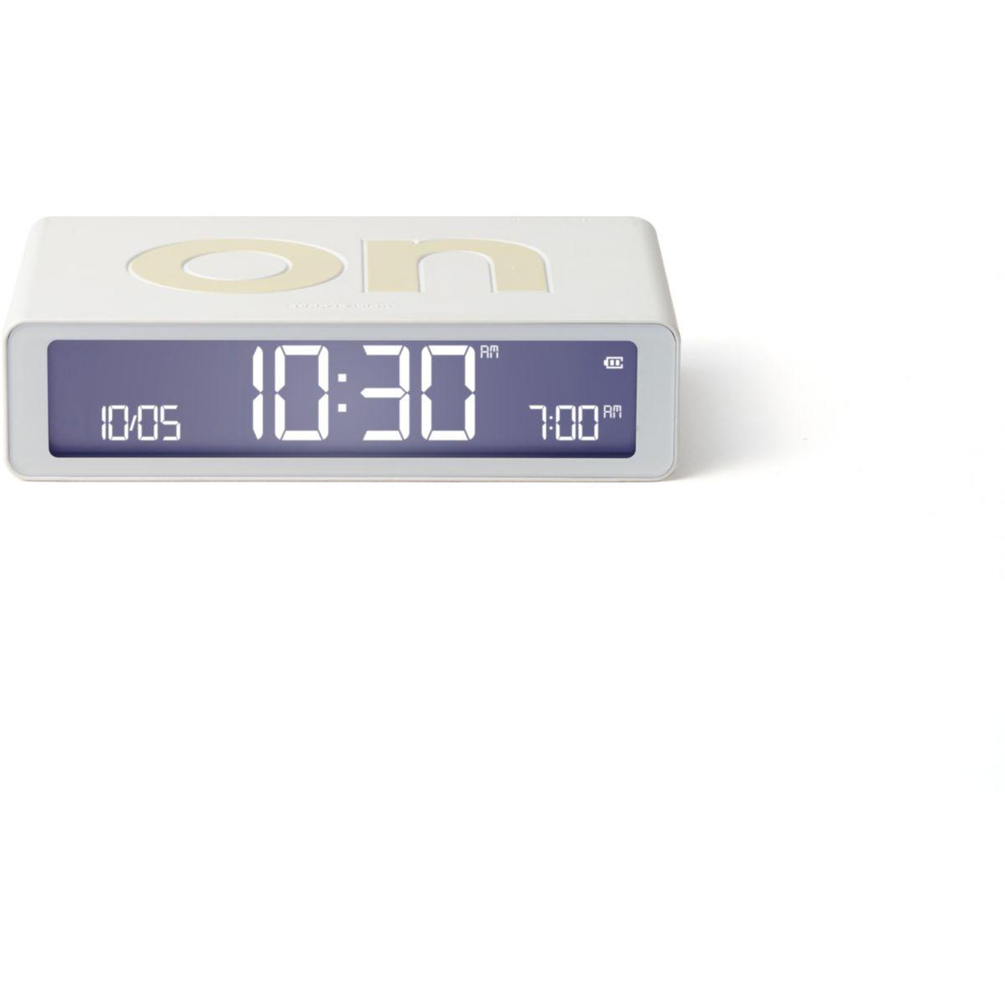LEXON Réveil Flip Classic Rechargeable en USB-C Blanc