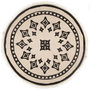 Voir la diapositive 2 : ATMOSPHERA Tapis ethnique Nomade - Diam. 90 cm - Beige